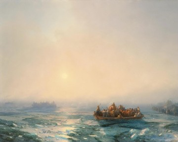 イワン・コンスタンティノヴィチ・アイヴァゾフスキー Painting - ドニエプルの氷 1872 ロマンチックなイワン・アイヴァゾフスキー ロシア